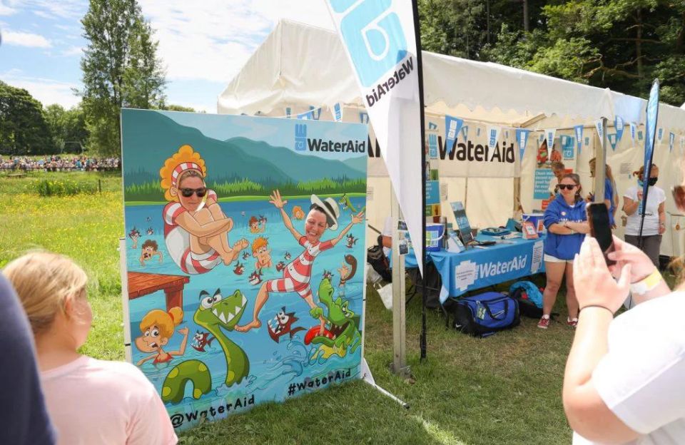 Great North Swim Features WaterAid Board