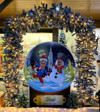 JPARKERS GARDEN CENTRE BRANDED CHRISMTAS PHOTO CUTOUT