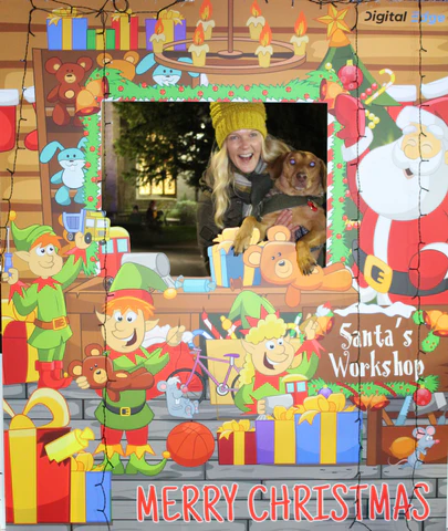 LOCAL BUSINESS USE CHRISTMAS PHOTO CUTOUT AT TOWN LIGHTS SWITCH-ON